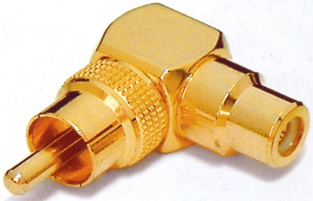 RCA-коннектор угловой короткий DAXX T01 (1шт.)