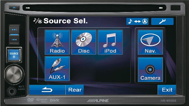 2DIN Alpine IVE-W530 монитор 6.1" DVD/USB