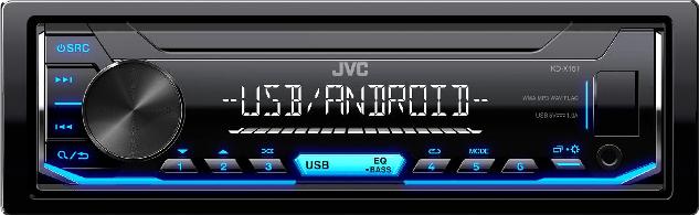 JVC KD-X151 проигрыватель USB/FM подсветка синяя