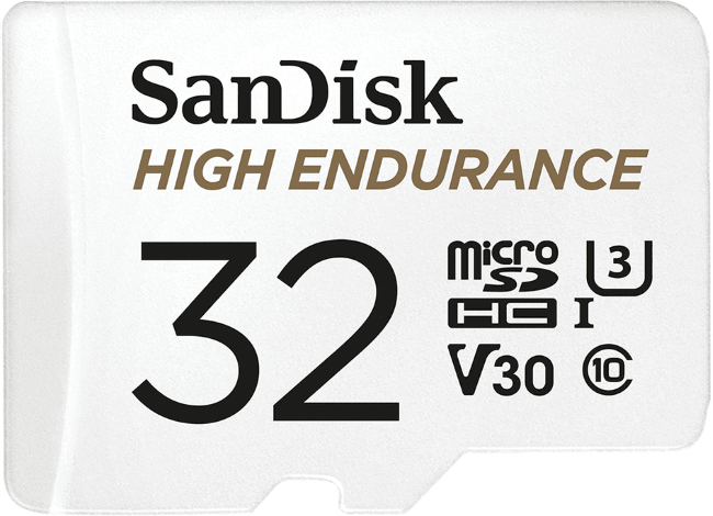 microSD 32GB SanDisk High Endurance UHS-I + адапте