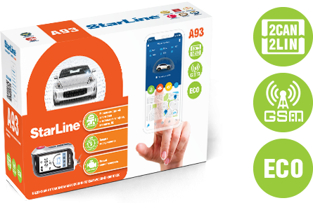 Автосигнализация StarLine A93 2CAN+2LIN LTE ECO