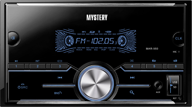 2DIN Mystery MAR-950  USB-ресивер FM/USB/SD/BT