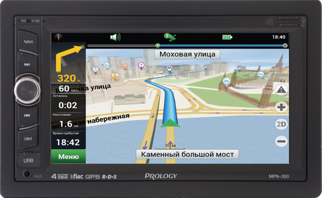 2DIN Prology MPN-350+ПО навигация USB/BT/NAVI