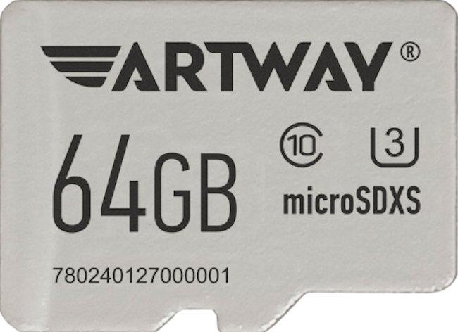 microSD 64GB ARTWAY 100MB/s +SD адаптер
